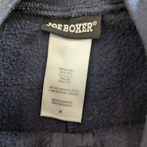 Joe Boxer Boy's Full-zip, Fleece, Footed Pajamas 4T 💙 - Picture 3 of 5